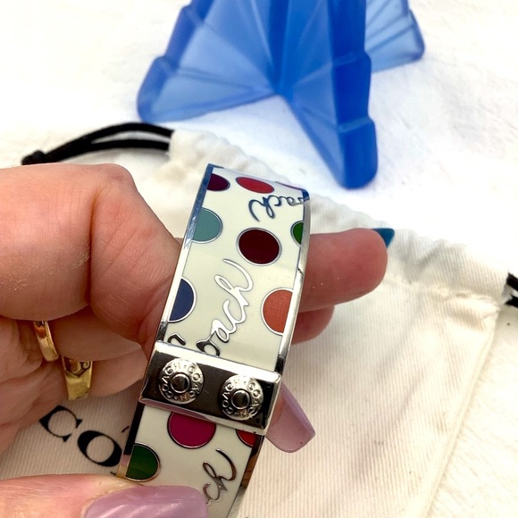 Coach Bangle Bracelet with Colorful Polka Dots - Picture 4 of 5